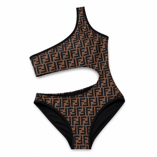 FF BROWN CUT OUT SWIMSUIT