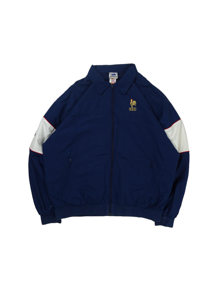 Vintage Adidas FFF France Blue Windbreaker