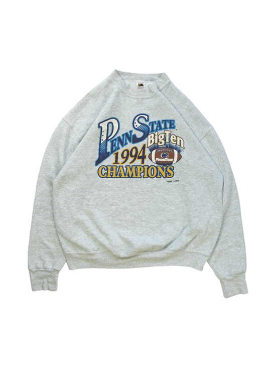 Vintage Fruit of the Loom PennState Big Pen 1994 Champions Grey Sweatshirt