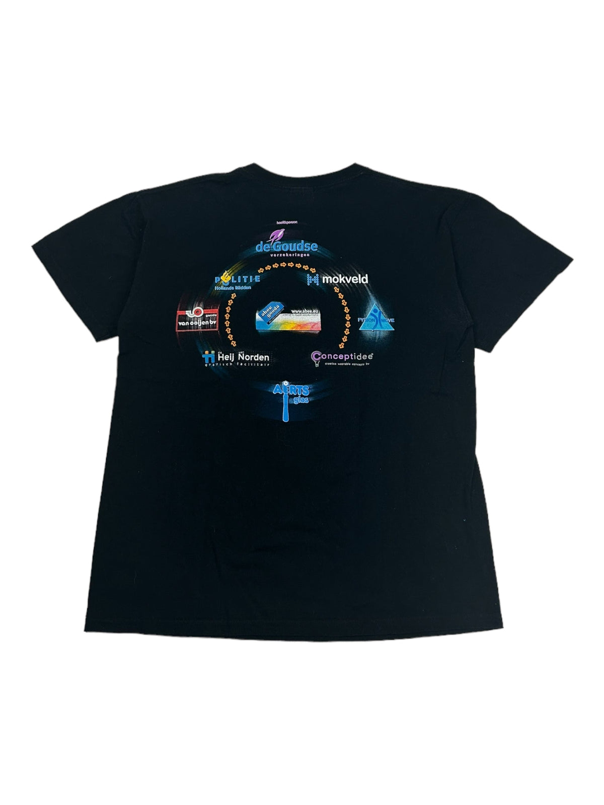 Vintage Gildan Goudse Nationale Singelloop Black Printed T-Shirt