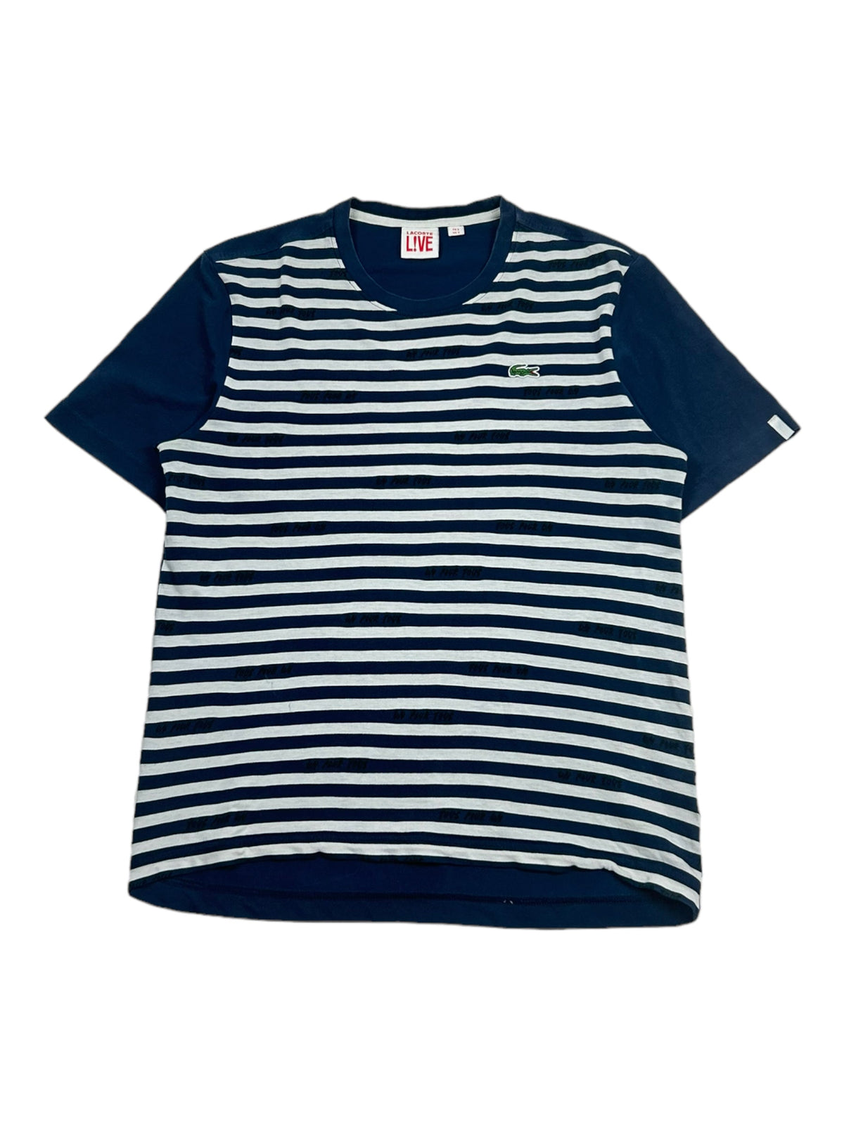 Vintage Lacoste Striped Navy T-Shirt