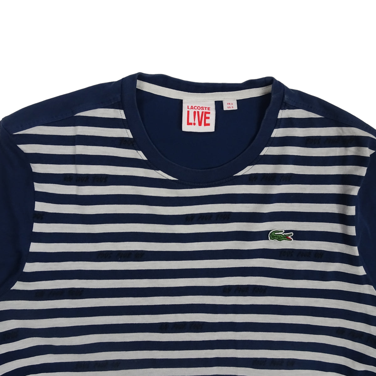 Vintage Lacoste Striped Navy T-Shirt