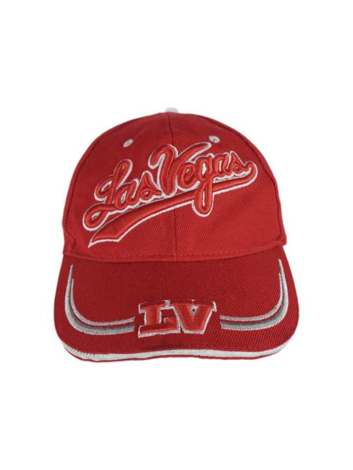 Vintage Las Vegas Embroidered Red Cap