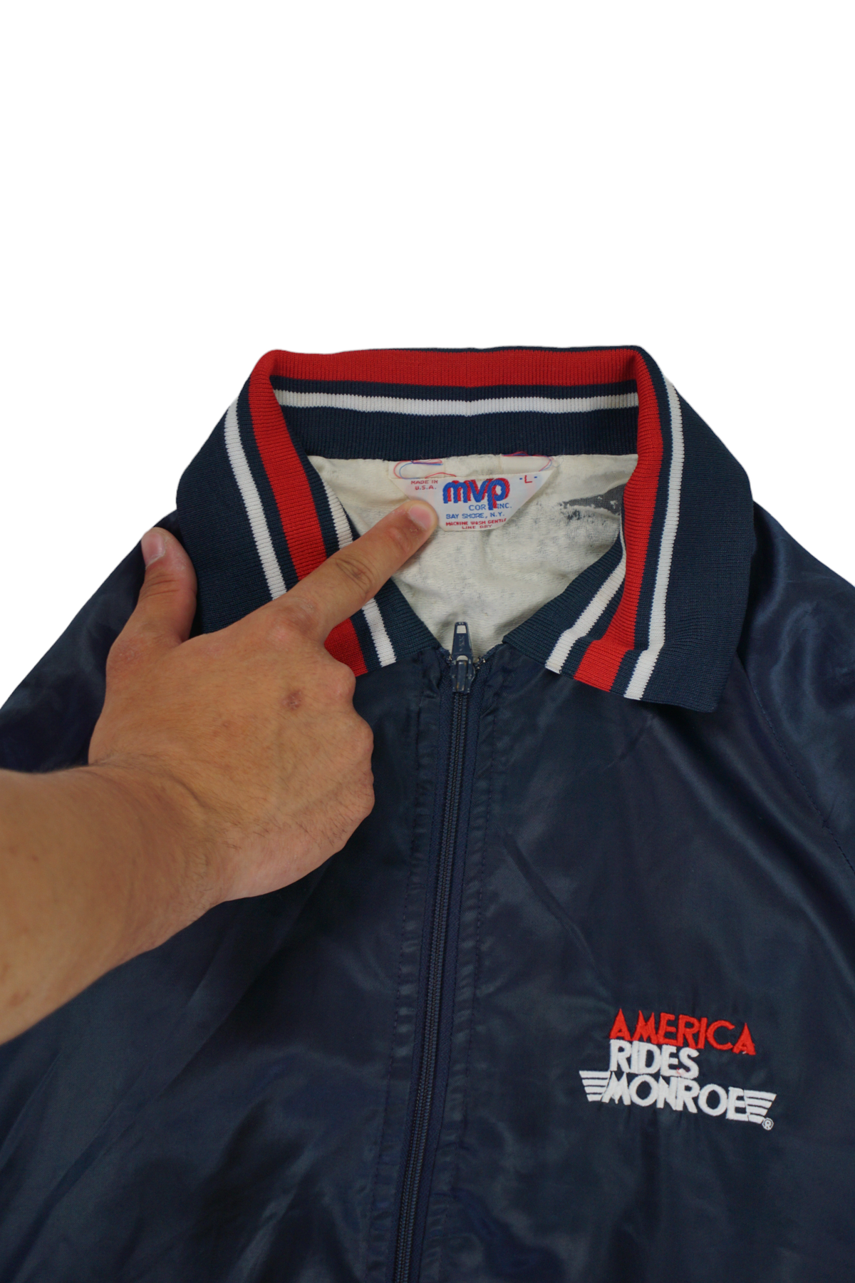 Vintage MVP USA Navy Varsity Jacket