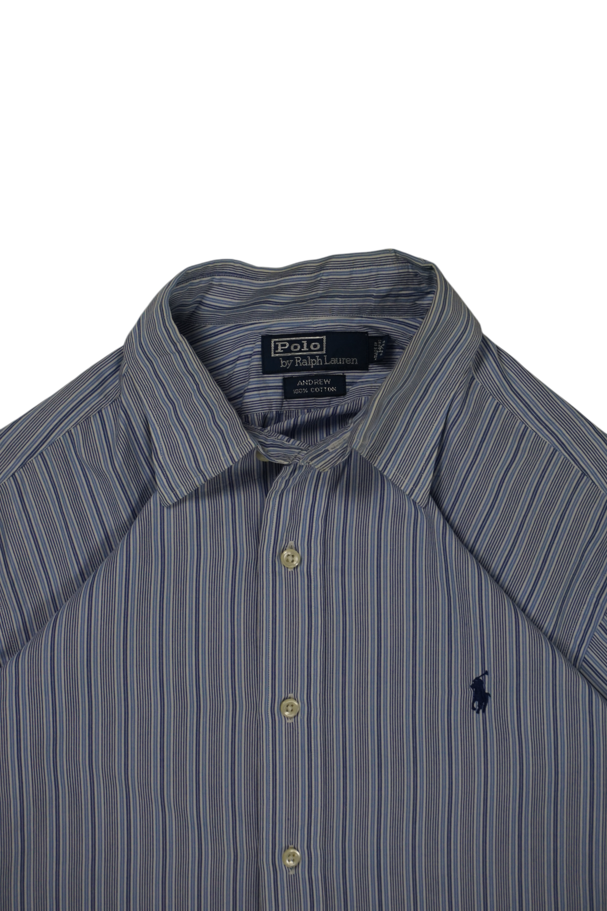 Vintage Ralph Lauren Blue White Andrew Shirt