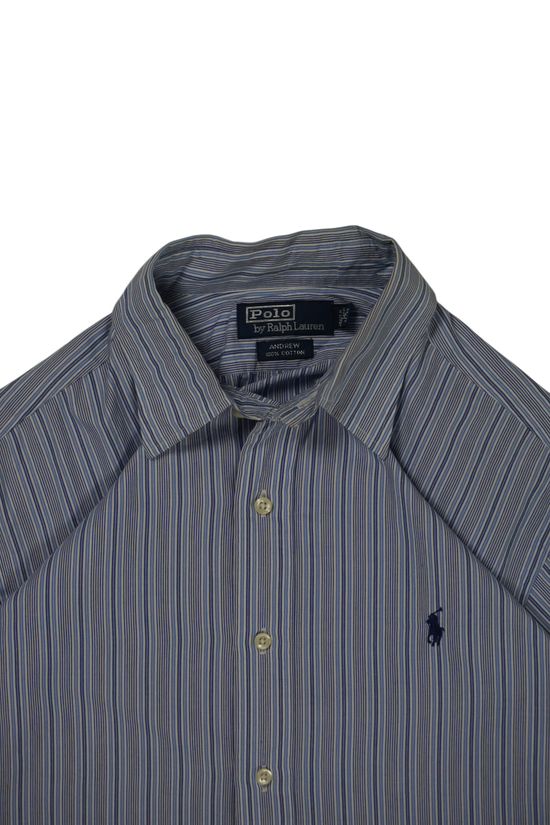 Vintage Ralph Lauren Blue White Andrew Shirt