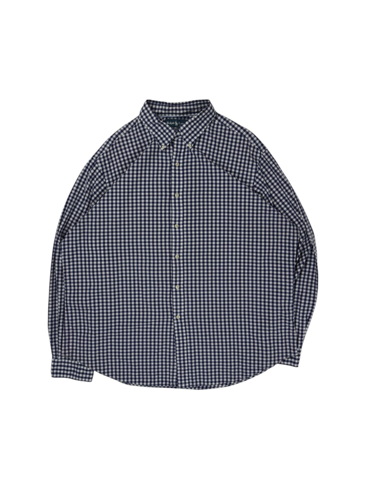Vintage Ralph Lauren Blue White Blocks Classic Shirt