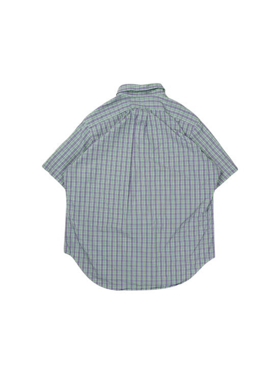 Vintage Ralph Lauren Green Purple Short Sleeve Shirt
