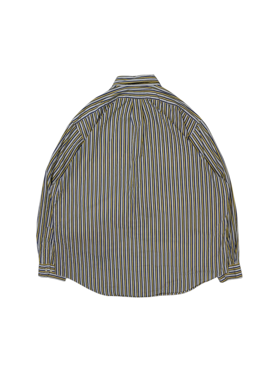 Vintage Ralph Lauren White Yellow Blue Striped Classic Fit Shirt