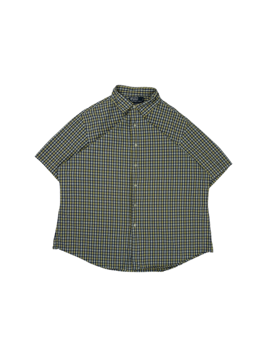 Vintage Ralph Lauren Yellow Blue Shortsleeve Shirt
