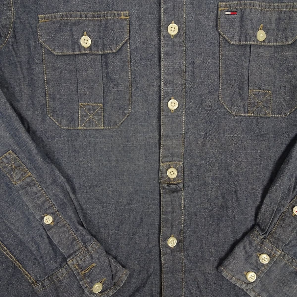Vintage Tommy Hilfiger Blue Denim Shirt