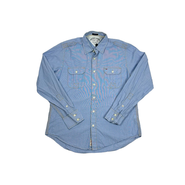 Vintage Tommy Hilfiger Denim Blue Shirt